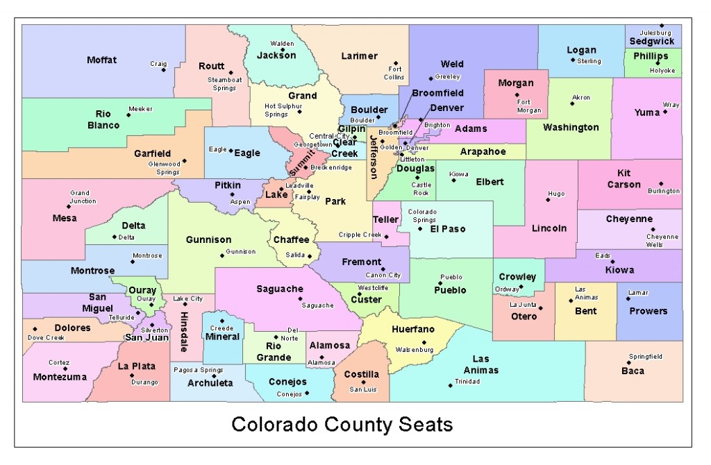 County Seats Map